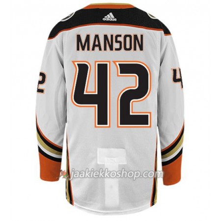 Miehille NHL Anaheim Ducks Pelipaita JOSH MANSON 42 Adidas Valkoinen Authentic